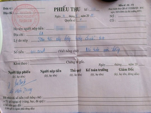 Giáo dục - du học - Trường thu phí “lạ” cuối năm học, phụ huynh bức xúc