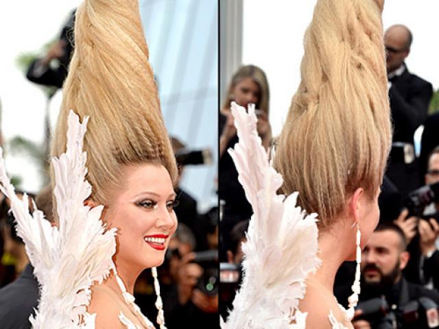 "Hết hồn" vì kiểu tóc siêu dị của mỹ nhân Nga tại Cannes