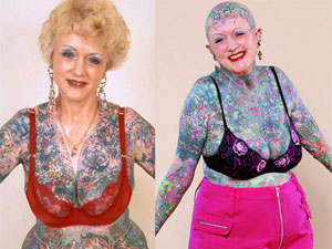 Bí quyết làm đẹp - Cụ bà xăm 93% cơ thể vừa qua đời