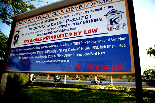 Tập đoàn nước ngoài cắm biển cấm xâm phạm bãi biển Nha Trang