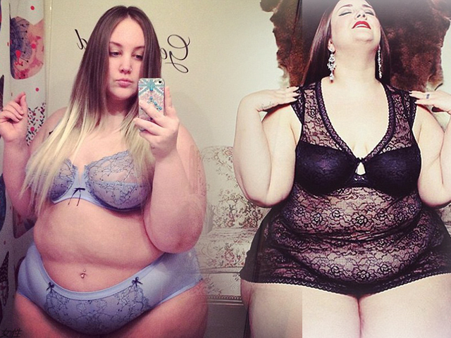 Bí quyết mặc đẹp - Nàng béo gây chú ý khi mặc nội y khoe body núng nính mỡ