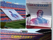 Bóng đá - Barca &quot;mở hội&quot; nhận cúp, tri ân Xavi