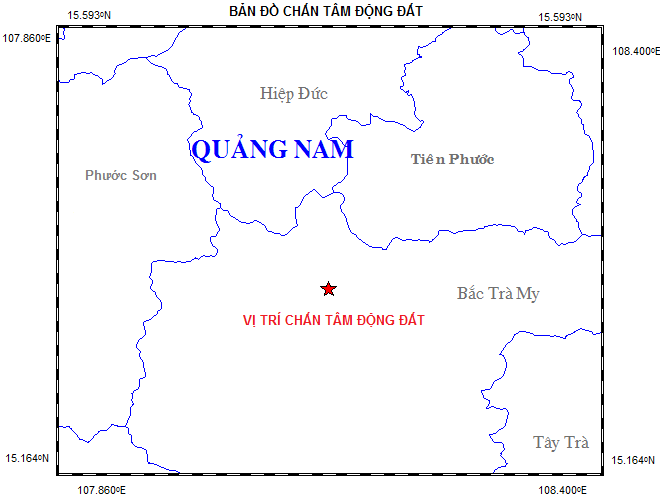 Tin tức Việt Nam - Quảng Nam: Thêm một trận động đất tại huyện Bắc Trà My