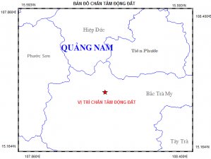 Tin tức Việt Nam - Quảng Nam: Thêm một trận động đất tại huyện Bắc Trà My