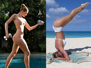 Làm đẹp cùng sao - Ngây ngất ngắm thiên thần nội y cực sexy khi tập luyện