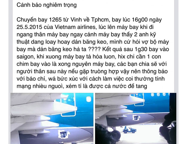 Tin tức trong ngày - VN Airlines phản hồi vụ thân máy bay dán băng keo