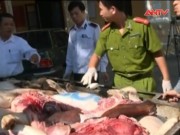 An ninh Kinh tế - Tiêu dùng - Chặn đứng gần 300kg thịt lợn thối suýt lên mâm