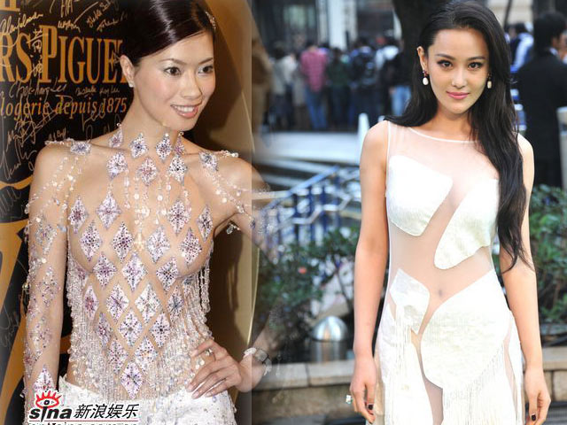 Xu hướng thời trang - Váy áo xuyên thấu từ gợi cảm tới phản cảm của sao Hoa