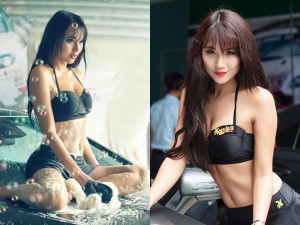 Bạn trẻ - Cuộc sống - Hot girl Nga Tây mặc bikini rửa xe ô tô