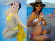 Bí quyết mặc đẹp - Nghệ sĩ Việt mang bầu vẫn tự tin diện bikini