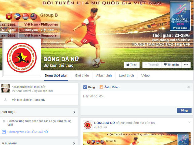 Bóng đá - Nhờ Facebook, bóng đá nữ "lên hương"
