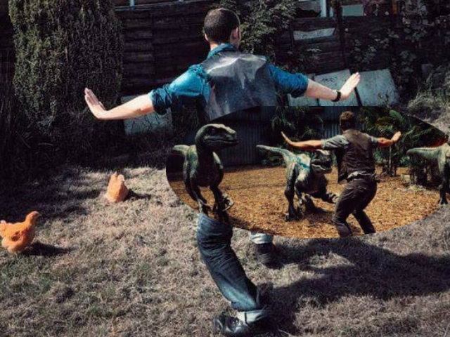 Phim - Ảnh chế đuổi gà, lợn trong “Thế giới khủng long“