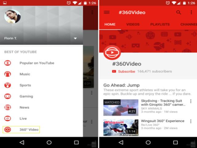 Công nghệ thông tin - Xem video 360 độ độc đáo trên YouTube