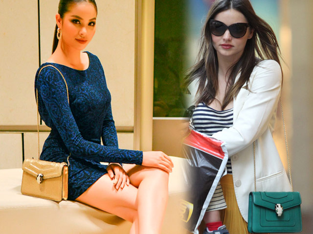 Người mẫu - Hoa hậu - Phạm Hương "đụng" túi hiệu 100 triệu với Miranda Kerr