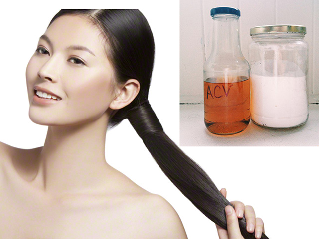 Làm đẹp - Chăm sóc tóc sáng mượt với baking soda và giấm táo