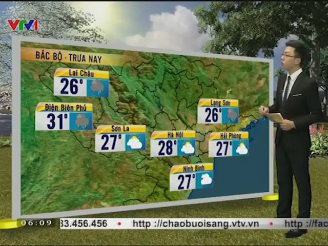 Tin tức trong ngày - Dự báo thời tiết VTV ngày 20/4: Mưa đá xuất hiện