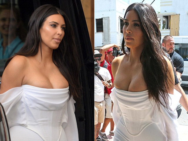 Xu hướng thời trang - Thót tim với áo trễ ngực của Kim "siêu vòng 3"