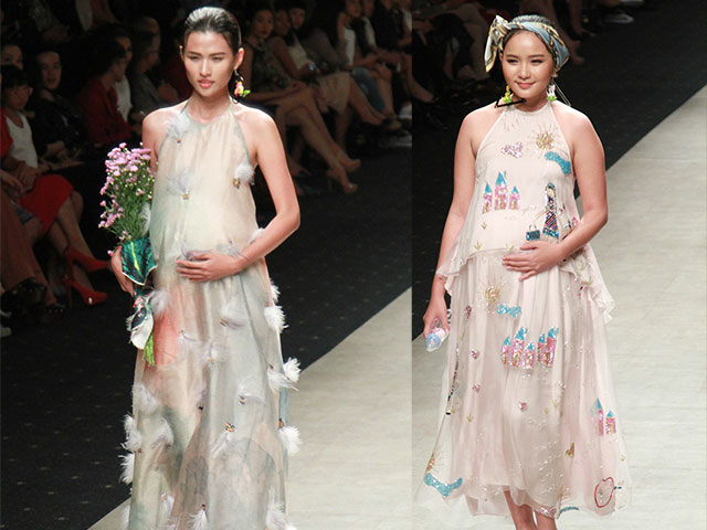 Xu hướng thời trang - Phan Như Thảo vác bụng bầu 4 tháng đi catwalk