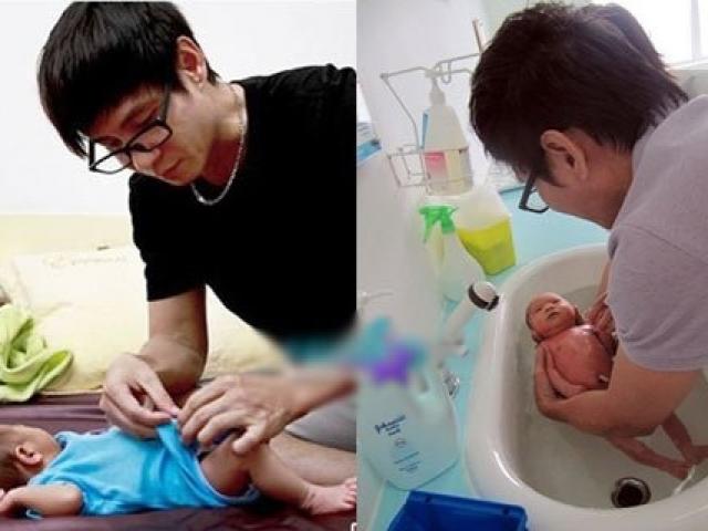 Ca nhạc - MTV - Hình ảnh chăm con gây sốt của các bố bảnh nhất showbiz