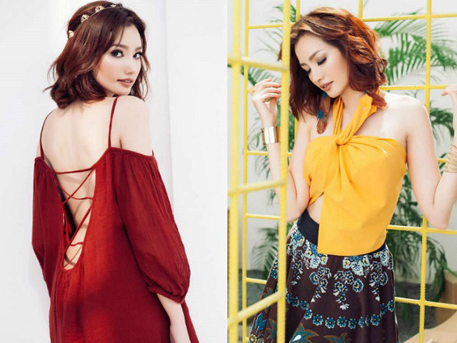 Thời trang - Trúc Diễm khoe lưng trần gợi cảm tựa "nàng thơ"