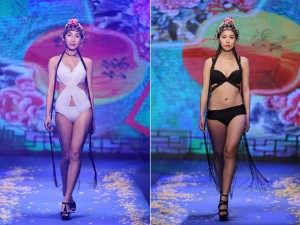 Bạn trẻ - Cuộc sống - Mẫu bikini bị &quot;ném đá&quot; khi kết hợp kim cổ lố bịch