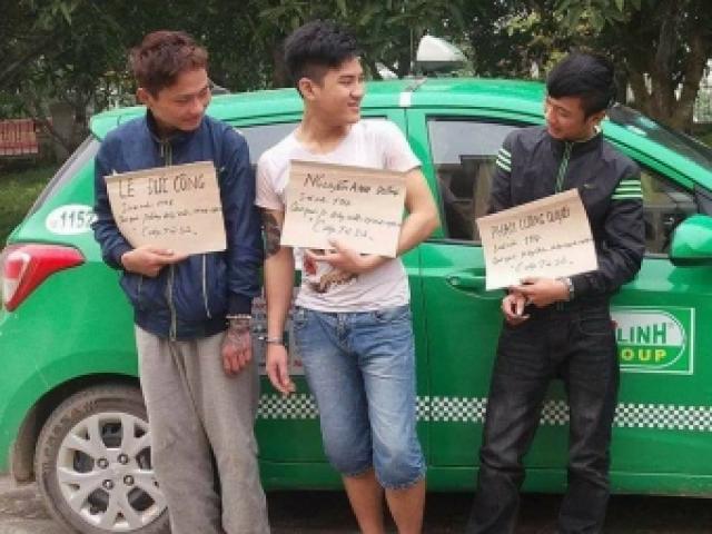 Kỳ lạ: 3 tên cướp taxi cười sằng sặc khi bị bắt