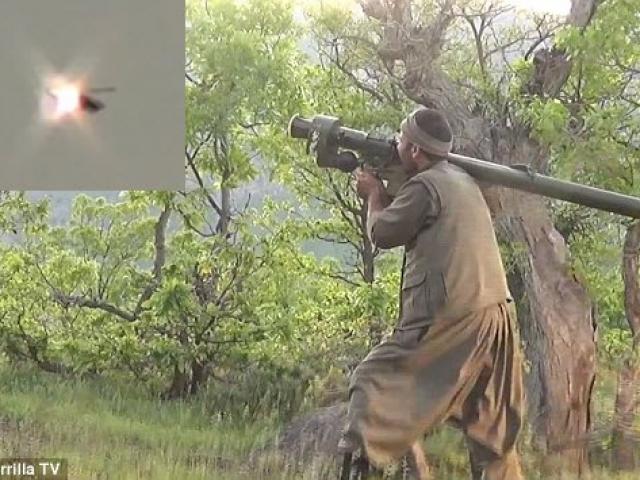 Video tên lửa vác vai người Kurd hạ trực thăng Thổ Nhĩ Kỳ