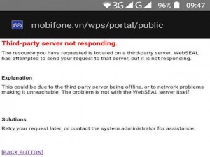 Công nghệ thông tin - Trang web của nhà mạng MobiFone bị &quot;sập&quot; sáng 20/5