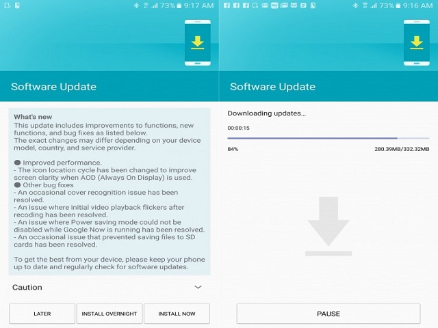 Phần mềm ngoại - Samsung tung bản cập nhật mới cho Galaxy S7 và S7 Edge