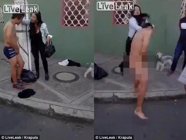 Phi thường - kỳ quặc - Kẻ cướp bị cô gái bắt cởi sạch quần áo ở Colombia