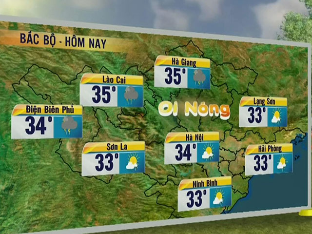 Tin tức trong ngày - Dự báo thời tiết VTV ngày 31/5: Miền Trung nắng nóng 39 độ C