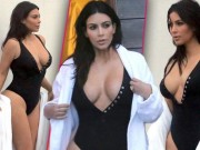 Người mẫu - Hoa hậu - Kim Kardashian khoe dáng bốc lửa sau sinh