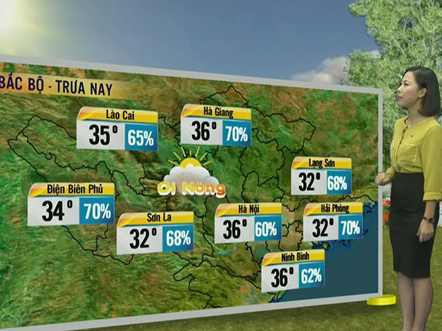 Tin tức trong ngày - Dự báo thời tiết VTV 6/6: Bắc Bộ oi nóng, Nam Bộ có mưa