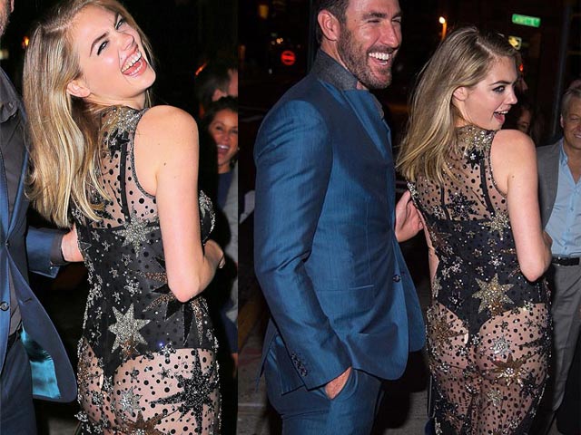 Người mẫu - Hoa hậu - Kate Upton diện váy "mặc như không" mừng tuổi 24