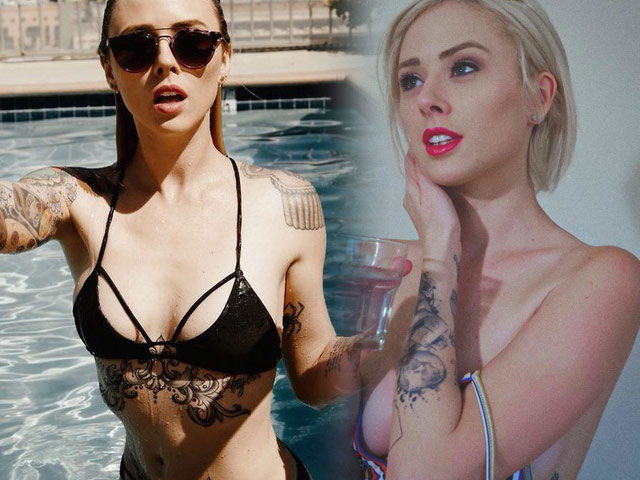 Làm đẹp - Hình xăm ngực siêu gợi cảm của hot girl Mỹ