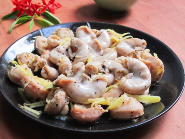 Ẩm thực - Đãi chồng tràng lợn hấp gừng răm giòn thơm khó cưỡng