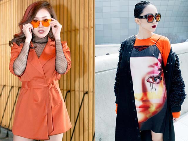 Người mẫu - Hoa hậu - Bà Tưng, Tóc Tiên tư tưởng "lớn" gặp nhau với màu cam rực rỡ