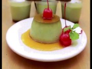 Ẩm thực - Tuyệt chiêu làm bánh flan trà xanh hút hồn các tín đồ matcha