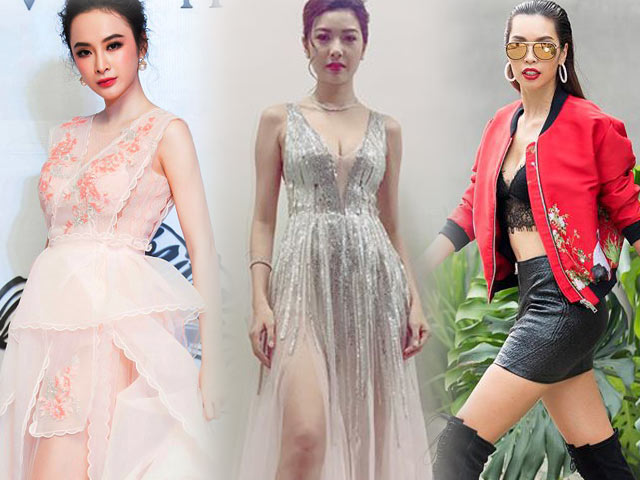 Người mẫu - Hoa hậu - Angela Phương Trinh, Thúy Vân sexy với váy mỏng như sương