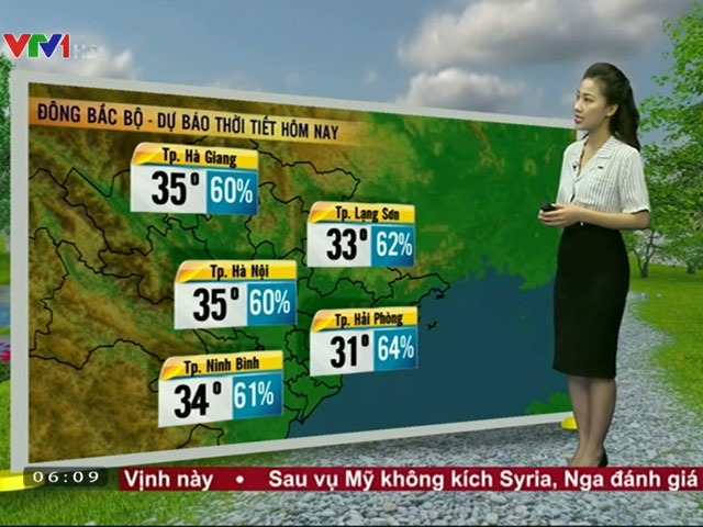 Tin tức trong ngày - Dự báo thời tiết VTV 11/4: Bắc Bộ ngày nóng rát, đêm có dông