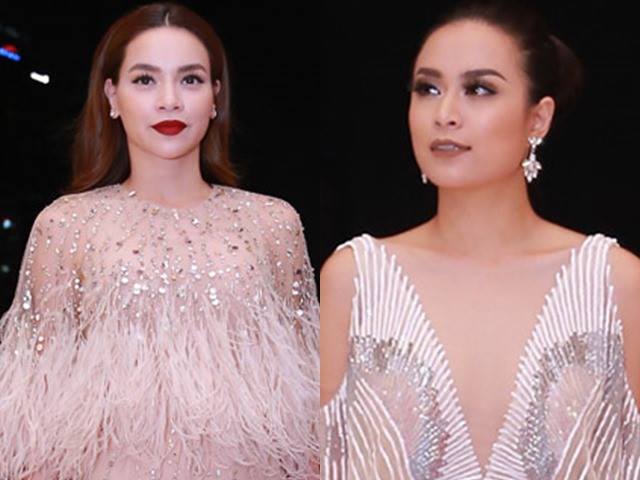 Người mẫu - Hoa hậu - Hoàng Thùy Linh thả vai trần mướt mọng đọ sắc Hồ Ngọc Hà