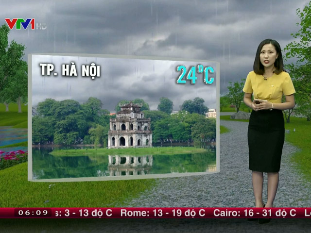 Tin tức trong ngày - Dự báo thời tiết VTV 27/4: Bắc Bộ mưa diện rộng, đề phòng mưa đá