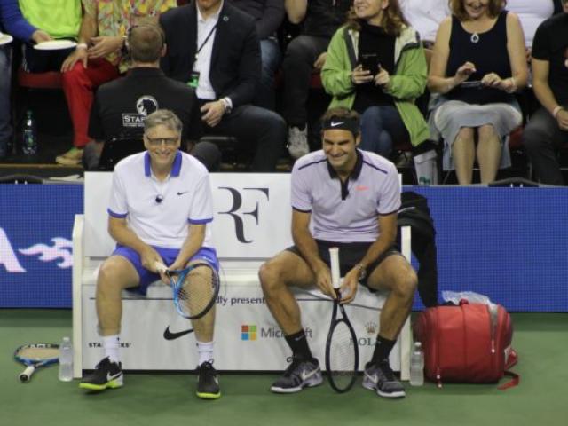 Thể thao - Federer và Bill Gates bùng nổ ở trận tennis "tỷ đô"