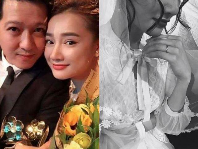 Đời sống Showbiz - Xôn xao vì lộ ảnh Nhã Phương mặc áo cưới quá "hot" bên Trường Giang