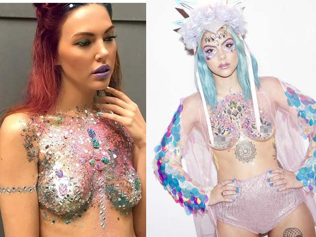 Bí quyết làm đẹp - Mốt ngực lấp lánh đang khiến chị em thế giới "phát cuồng"