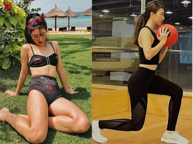 Quỳnh Anh Shyn khoe vòng eo "con kiến" khi đi tập gym