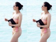 Phim - Cả bãi biển phải nhìn khi thấy vợ hoa hậu của Chân Tử Đan mặc bikini