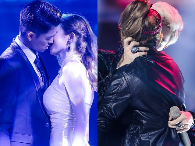 Ca nhạc - MTV - Mỹ nam Việt đua nhau hôn thí sinh nữ, "bỏ mặc" Hồ Quỳnh Hương