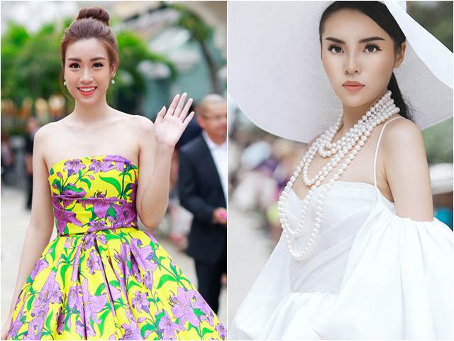 Người mẫu - Hoa hậu - HH Kỳ Duyên, Mỹ Linh khoe vai trần, "so kè" độ gợi cảm