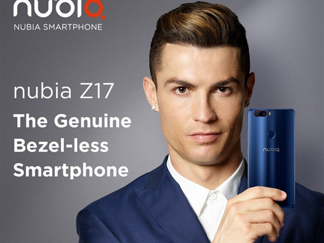 Ronaldo làm đại sứ cho smartphone mạnh nhất thế giới ZTE Nubia Z17